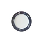 Set de 6 assiettes plates - blanc / bleu - 26 cm - blanc / bleu