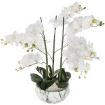 Atmosphera - orchid�e artificielle pot marbr�, h65cm cr�ateur d'int�rieur