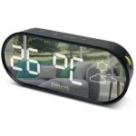 Oregon scientific oxs012 horloge murale / de table rveil digital ovale noir