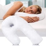 Oreillers anti - ronflement pour dormeur lat�ral, oreillers doux en forme de u, appui - t�te de voyage, ...