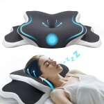 Oreiller cervical ergonomique papillon ? mousse m�moire soutien nuque �paules confort respirant