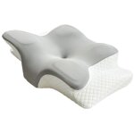 Oreiller ergonomique cervical mousse m�moire forme ? 2 hauteurs 9 / 12 cm ? housse respirante lavable ...