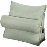 Oreiller de lecture et de t�l�vision, oreiller de coussin de cale de dos avec r�glable et poches, oreiller ...