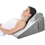 Oreiller polyvalent 50x50x26 cm, id�al pour lit, canap�, lecture et apn�e du sommeil avec reflux.
