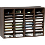 Organisateur de bureau en bois 100x30, 5x68 cm trieur de documents a 36 compartiments corbeille a courrier ...