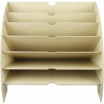 Memkey - organisateur de fichiers, trieur en bois classement papier bureau rangement pour papier a4, ...