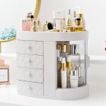 Organisateur de maquillage avec 4 tiroirs, porte - cosmtiques et vernis  ongles, rouge  lvres, kit ...