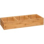 5five simply smart - organisateur modulaire en bambou avec 3 compartiments, 38x15 cm, id�al pour la salle ...
