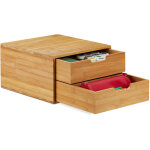 Relaxdays - organiseur bureau, compartiments, bac à courrier a4, 2 tiroirs, rangement, bambou, hlp 18 ... Relaxdays - organiseur bureau, compartiments, bac à courrier a4, 2 tiroirs, rangement, bambou, hlp 18 ...
