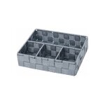 Organiseur salle de bain adria petit, rangement salle de bain 4 compartiments, polypropyl�ne, 26x17x6. ...