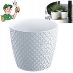 Orient pot de fleurs 9l en plastique 258x258x229 mm, blanc