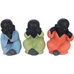 Signes grimalt figure de figurines de bouddha bouddha ne voit pas / hey / discours set 3u multicolor ...