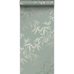 Origin - papier peint feuilles de bambou vert wallcoverings