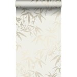 Origin - papier peint feuilles de bambou beige wallcoverings