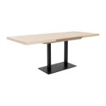 Les tendances - orlando table a manger a rallonge - style industriel - decor chene sonoma et noir - l ...