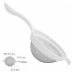 Passoire en acier inoxydable ø 12, 5 cm. avec poignée en plastique Passoire en acier inoxydable ø 12, 5 cm. avec poignée en plastique