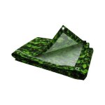 Ose - brise vue imprim feuillage vert avec oeillets - 1 x 5 - vert