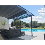 Couleurs du monde - oslo - pergola adossee en aluminium / acier 3, 5x4m et panneaux polycarbonate Couleurs du monde - oslo - pergola adossee en aluminium / acier 3, 5x4m et panneaux polycarbonate