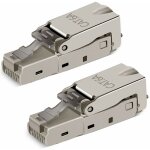 Osqi - 2 pi�ces sans outil rj - 45 cat6 / 6a prise modulaire de connexion sur le terrain, cat6a rj45 ...