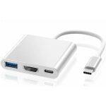 Adaptateur usb c vers hdmi 4k, adaptateur type c hub vers hdmi convertisseur avec port usb 3. 0 et port ...