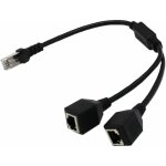 Osqi - cble adaptateur de rpartiteur de rseau rj45 1 mle  2 ports de prise femelle lan ethernet ...