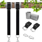 Kit de suspension pour balan�oire d'arbre (lot de 2) peut contenir des sangles de 1, 5 m + 2 protecteurs ...