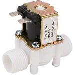 Lectrovanne, dc 12v g1 / 2 'nc lectrovanne d'entre d'eau en plastique 0, 02 - 0, 8 mpa lectrovanne ...