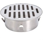 Osqi - siphon de sol en acier inoxydable, �vier de balcon rond anti - obstruction, siphon de sol amovible ...