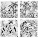 Ostaria - ensemble de 4 tableaux sur toile imprim�e 28x28 cm amazone