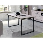 Bestmobilier - otis - table à manger - effet bois gris - 4 à 6 personnes Bestmobilier - otis - table à manger - effet bois gris - 4 à 6 personnes