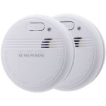 Otio - lot de 2 d�tecteurs de fum�e autonomie 3 ans - pile et accessoires