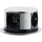 Otio - bloc multiprise encastrable escamotable compact 4x16a - inox