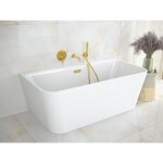 Otitec - baignoire asymétrique blanc avec bonde blanc varya 170x80 Otitec - baignoire asymétrique blanc avec bonde blanc varya 170x80
