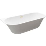 Otitec - baignoire  encastrer blanc brillant avec bonde noir vica slim + 170x80