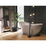 Otitec - baignoire lot blanc brillant avec bonde dore viya 160x70