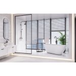 Otitec - baignoire �lot blanc mat avec bonde graphite moya 160x68