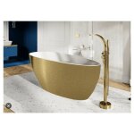 Otitec - baignoire îlot glam dorée avec bonde doreé goya 142x62 Otitec - baignoire îlot glam dorée avec bonde doreé goya 142x62
