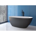 Otitec - baignoire îlot noir brillant avec bonde chrome goya 160x70 Otitec - baignoire îlot noir brillant avec bonde chrome goya 160x70