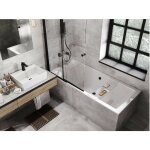 Otitec - baignoire rectangulaire blanc quadro slim 180x80