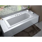 Otitec - baignoire rectangulaire blanche  encastrer shea slim 150 x 70