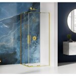 Otitec - cabine de douche doré 90x90 cm, coulissante hawaii gold, acces d'angle Otitec - cabine de douche doré 90x90 cm, coulissante hawaii gold, acces d'angle