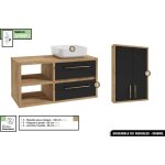 Otitec - ensemble complet - de salle de bain - meuble - armoire - vasque avec siphon offert embre noir ...