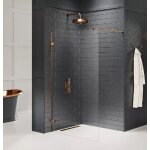 Otitec - paroi de douche  l'italienne 60 cm cuivre bross tahiti copper brushed