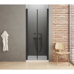 Otitec - porte de douche battante 90 cm noir rhodes black - noir