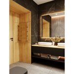 Otitec - s�che serviette �lectrique chrom - mat - inox - july - 300 watt - 55, 5 x 60 - jaune