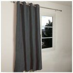 Secodir - ottawa - rideau thermique occultant jacquard 140x180 cm coloris - anthracite
