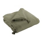 Ourea - chemin de lit 90x200cm capitonn� gaze de coton romarin olive