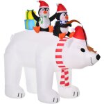 Ours polaire gonflable de noël décoration gonflable led de noël 2, 06h m lumières led 2 pingouins blanc ... Ours polaire gonflable de noël décoration gonflable led de noël 2, 06h m lumières led 2 pingouins blanc ...