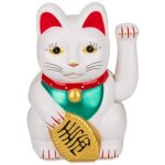 Out of the blue - chat porte bonheur en pvc blanc