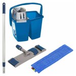 Kit de nettoyage complet outifrance kit easy seau double bac 2x7litres avec essorreur Kit de nettoyage complet outifrance kit easy seau double bac 2x7litres avec essorreur